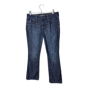 Lucky Brand Lola Bootcut Fit Dark Blue Wash Distressed Denim Jeans Size 6/28